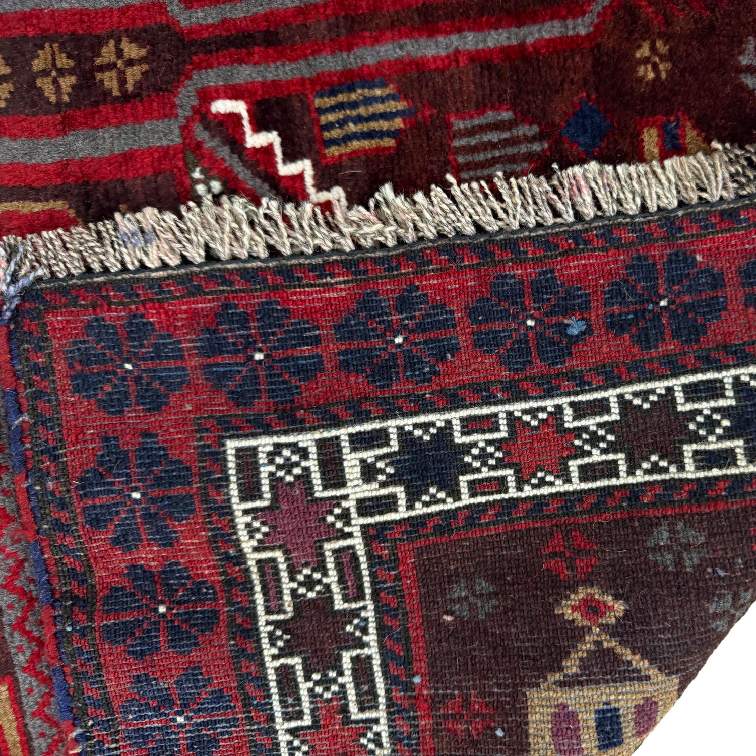 Baluchi Rug Handmade Multi Prayer Design 2x4 ft