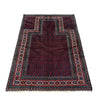Baluchi Rug Handmade Red Prayer Design 3x5 ft