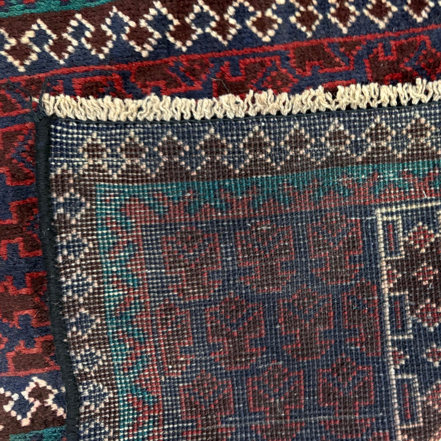 Baluchi Rug Handmade Red Prayer Design 3x5 ft