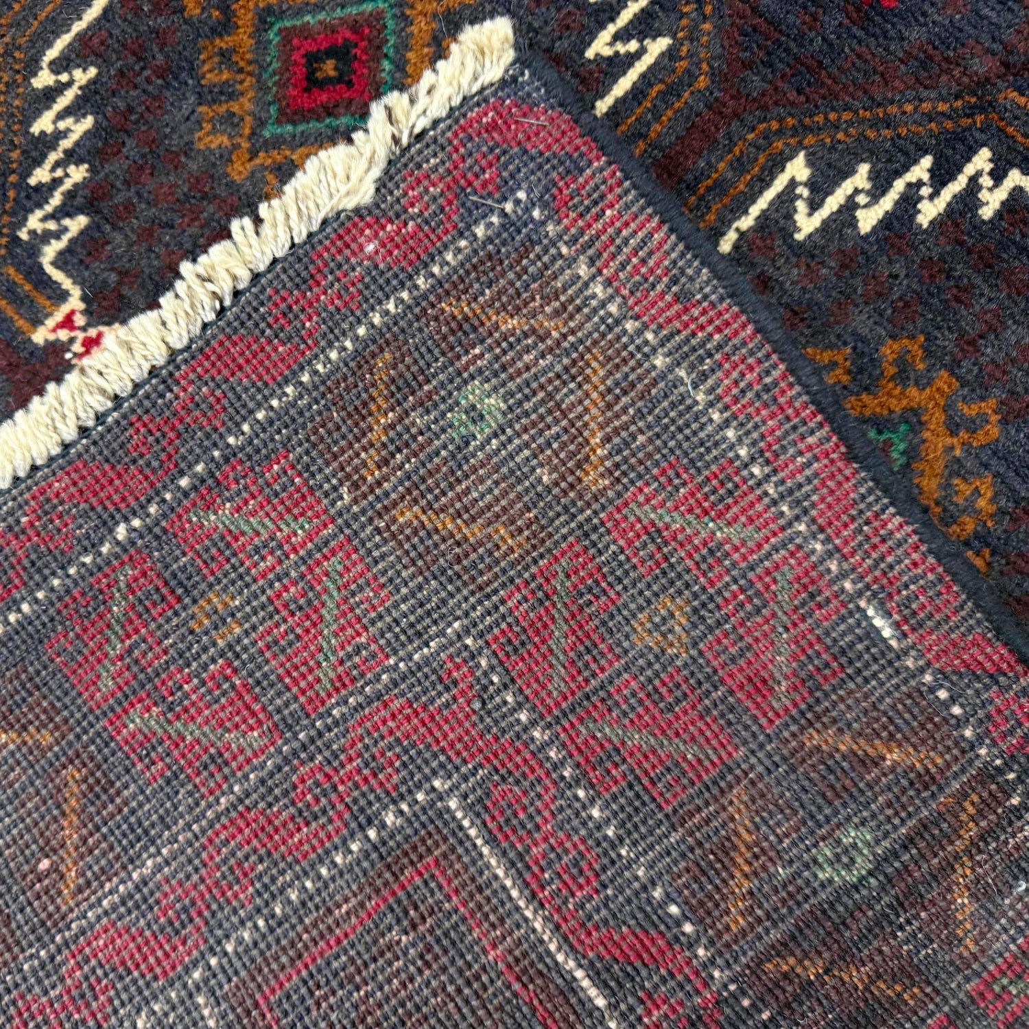 Baluchi Rug Handmade Multi Geometric 4x6 ft