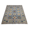 Kazak Rug Handmade Blue Medallion 4x7 ft