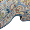 Kazak Rug Handmade Blue Medallion 4x7 ft