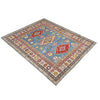 Kazak Rug Handmade Blue Medallion 4x7 ft