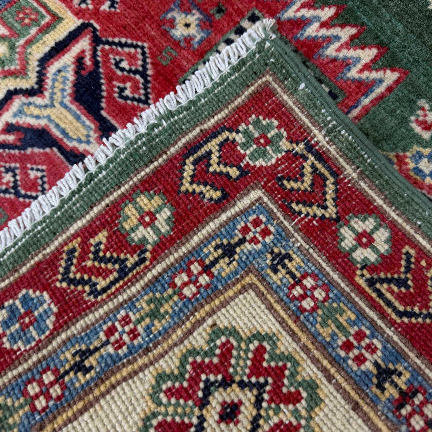 Kazak Rug Handmade Multi Medallion 4x7 ft
