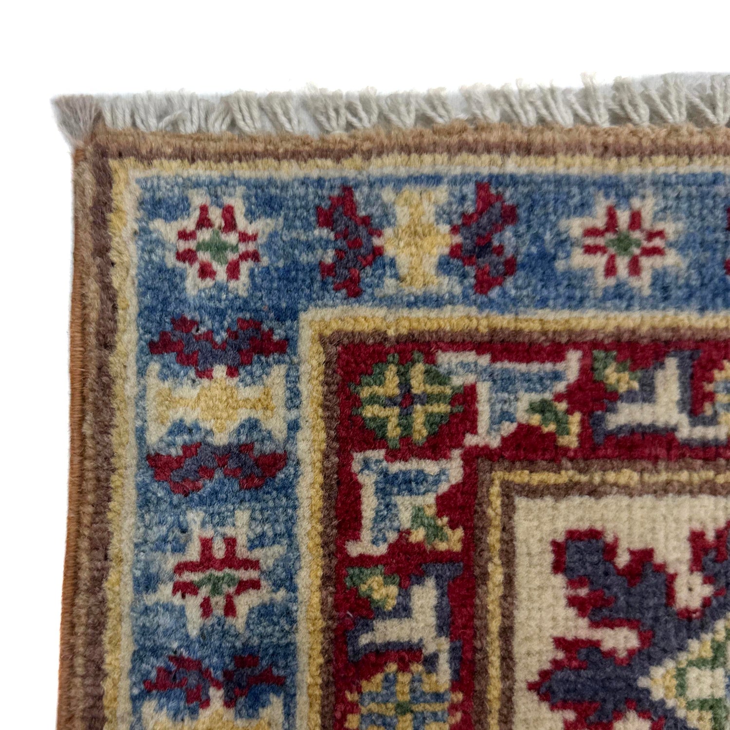 Kazak Rug Handmade Orange Medallion 4x7 ft