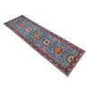 Kazak Rug Handmade Blue Medallion 10' Runner
