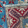 Kazak Rug Handmade Blue Medallion 10' Runner