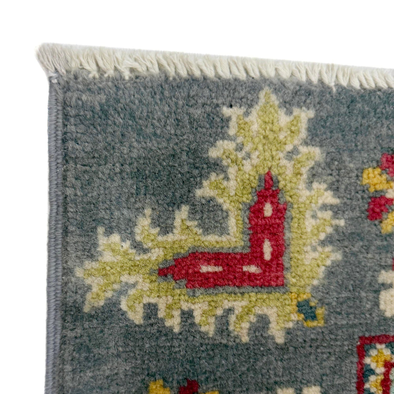 Bakhtiar Area Rug Handmade Gray Floral 4x6 ft