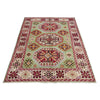 Kazak Rug Handmade Green Medallion 3x5 ft