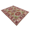 Kazak Rug Handmade Green Medallion 3x5 ft