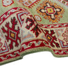 Kazak Rug Handmade Green Medallion 3x5 ft