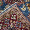 Kazak Rug Handmade Blue Medallion 4x6 ft