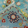 Sultani Area Rug Handmade Blue Floral 4x6 ft