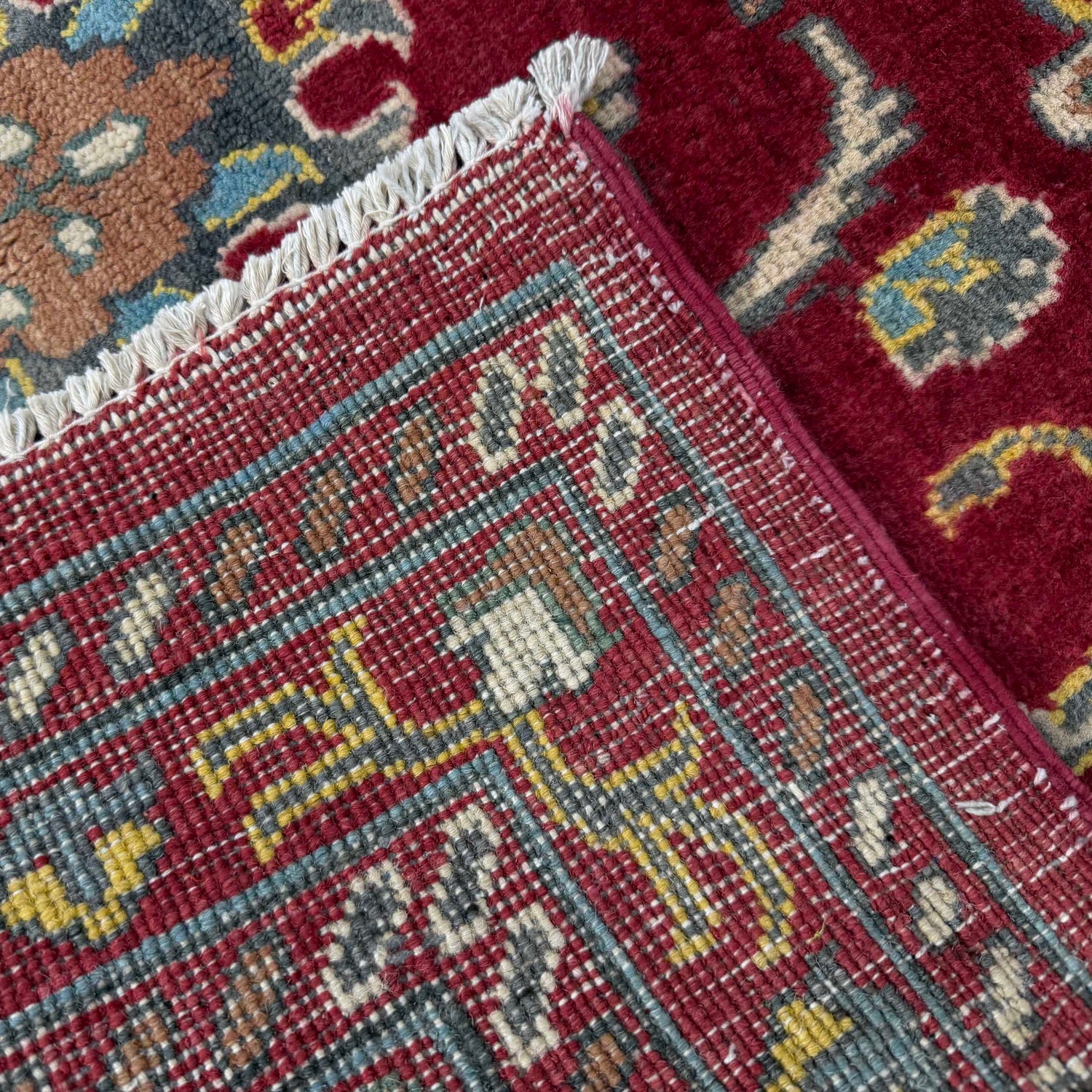 Sultani Area Rug Handmade Red Floral 4x6 ft