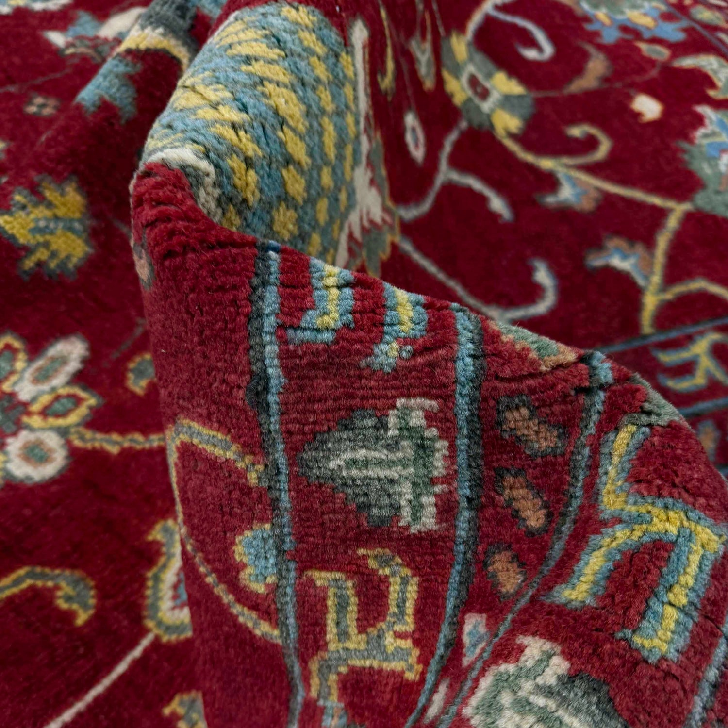 Sultani Area Rug Handmade Red Floral 4x6 ft