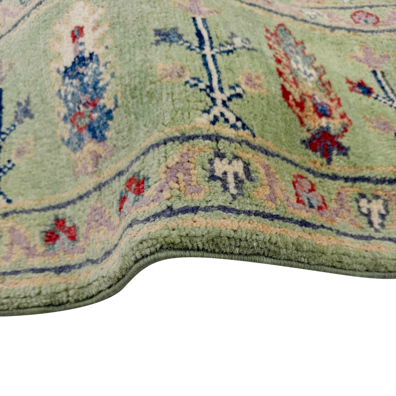 Tree Of Life Area Rug Handmade Green Floral 4x6 ft