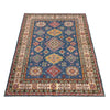 Kazak Rug Handmade Blue Medallion 4x7 ft