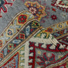Kazak Rug Handmade Gray Medallion 4x7 ft