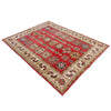 Kazak Rug Handmade Red Medallion 4x7 ft