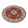 Kazak Rug Handmade Red Medallion 7x7 ft