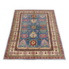 Kazak Rug Handmade Blue Medallion 4x6 ft