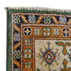 Kazak Rug Handmade Green Medallion 4x6 ft