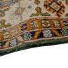 Kazak Rug Handmade Green Medallion 4x6 ft