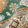 Kazak Rug Handmade Green Medallion 4x6 ft