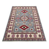 Kazak Rug Handmade Gray Medallion 4x6 ft