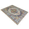Heriz Area Rug Handmade Multi Medallion 4x6 ft