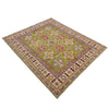Kazak Rug Handmade Green Medallion 4x7 ft