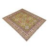 Kazak Rug Handmade Green Medallion 4x7 ft