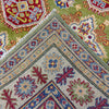 Kazak Rug Handmade Green Medallion 4x7 ft