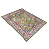 Kazak Rug Handmade Green Medallion 4x7 ft