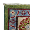 Kazak Rug Handmade Green Medallion 4x7 ft