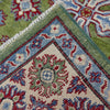 Kazak Rug Handmade Green Medallion 4x7 ft