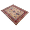Kazak Rug Handmade Orange Medallion 4x7 ft