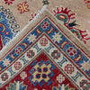 Kazak Rug Handmade Orange Medallion 4x7 ft