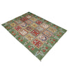 Bakhtiar Area Rug Handmade Green Floral 4x7 ft