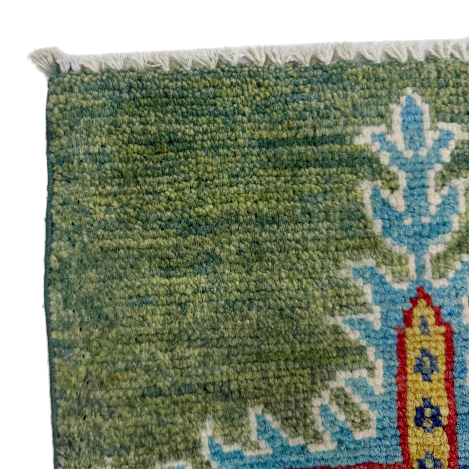 Bakhtiar Area Rug Handmade Green Floral 4x7 ft