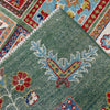 Bakhtiar Area Rug Handmade Green Floral 4x7 ft
