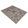 Kazak Rug Handmade Blue Medallion 4x7 ft