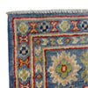 Kazak Rug Handmade Blue Medallion 4x7 ft