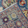 Kazak Rug Handmade Blue Medallion 4x7 ft