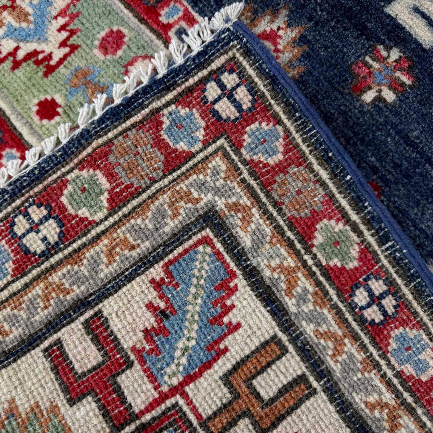 Kazak Rug Handmade Multi Medallion 4x7 ft