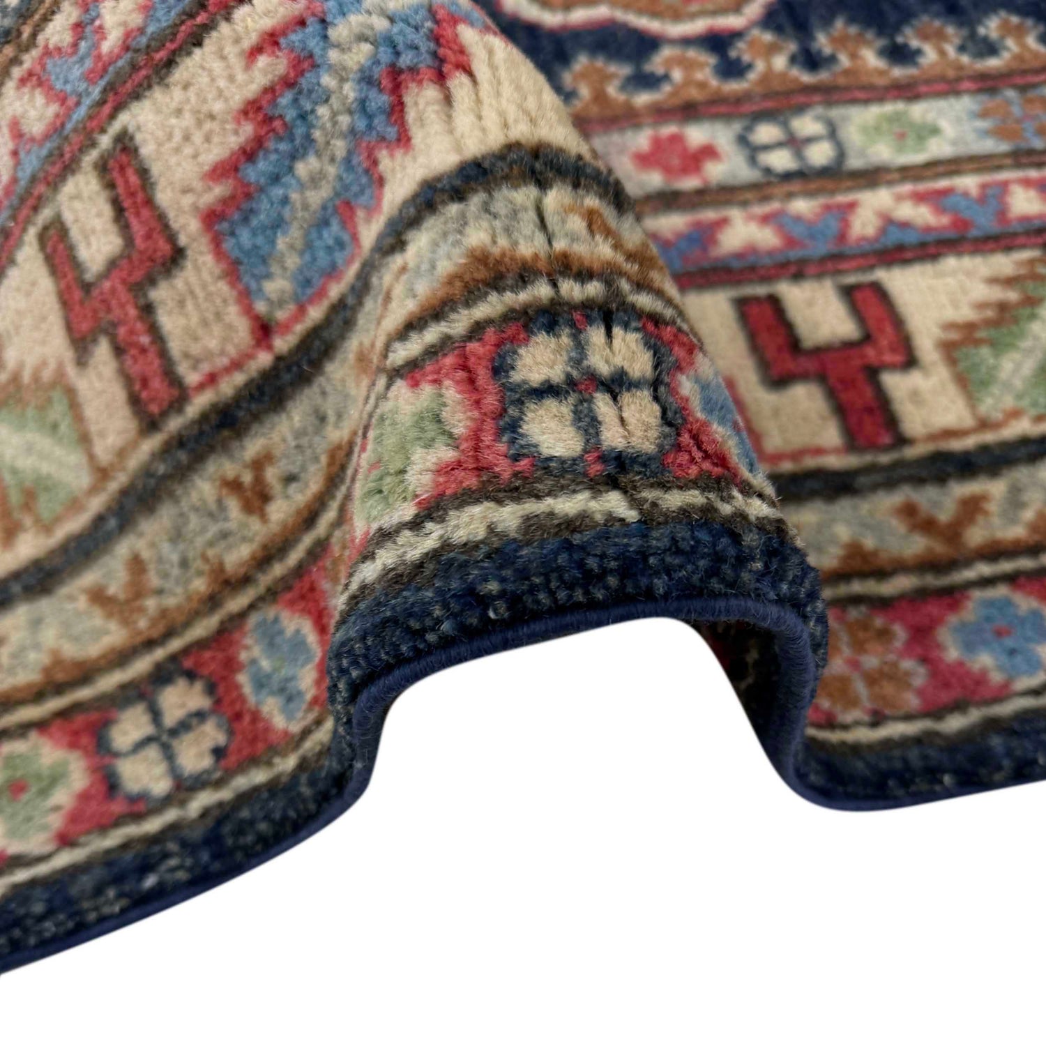 Kazak Rug Handmade Multi Medallion 4x7 ft
