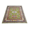 Kazak Rug Handmade Green Medallion 5x8 ft