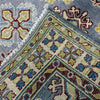 Kazak Rug Handmade Blue Medallion 3x5 ft