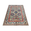 Kazak Rug Handmade Gray Medallion 4x6 ft