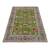 Kazak Rug Handmade Green Medallion 4x6 ft